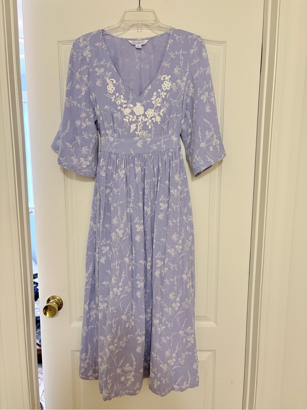 April Cornell Purple Floral Cotton Dress